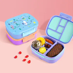 4 grid adult lunch box insulated lunch box with tableware portable lunch box