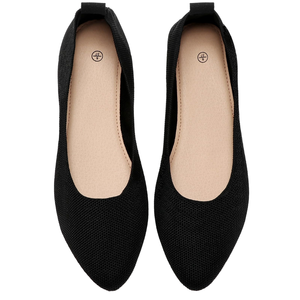 Zapatos Planos de Primavera/Verano con Parte Superior de Malla, Suela de Algodón, Punta Puntiaguda, Suela Suave, Antideslizantes, Cómodos, Talla Mediana - Product Image 1