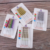 Handgemachte exquisite gebogene Regenbogen alles Gute zum Geburtstag Kuchen Kerze Golden Silber kleines Wachs für Partys Bars & Home Decoration