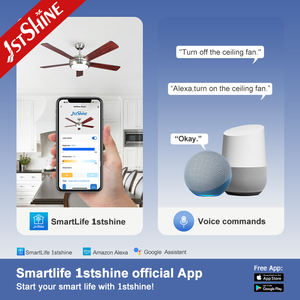 Ventilador de techo con control remoto, motor de refrigeración por aire de 52 pulgadas, 5 hojas de madera contrachapada, iluminación industrial, fábrica de ventiladores de techo, 1stshine - Product Image 6