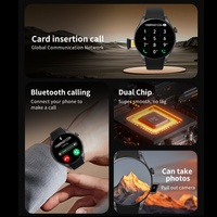 Montre connectée BW16 Huaqiang North avec carte SIM intégrée, appels, détection de fréquence cardiaque et de sommeil, longue autonomie, bracelet en silicone