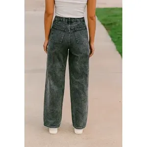 Jeans a Gamba Dritta da Donna Adrenaline, Vita Alta, Denim Vintage Traspirante con 5 Tasche - Product Image 2