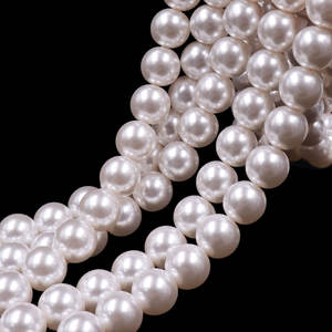 Lager zum Verkauf 2mm-12mm 5A Grade <span class=keywords><strong>Pearl</strong></span> Crystal <span class=keywords><strong>White</strong></span> <span class=keywords><strong>Pearl</strong></span> Farbe Glas Runde Perlen für Luxus Schmuck herstellung Zubehör - Product Image 4