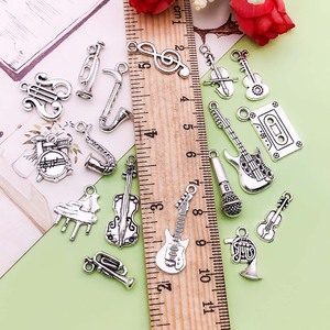 Antique Silver Alloy Musical Instrument Charms For DIY Jewelry Making Pendants And Bracelets Unisex Fashion Accessories - Product Image 3