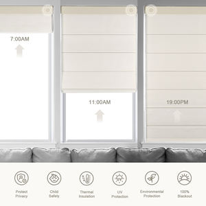 الستائر الرومانية الملونة ، تعتيم المحرك عن بعد ، أعمى روماني بمحركات لغرف النوم - Product Image 5