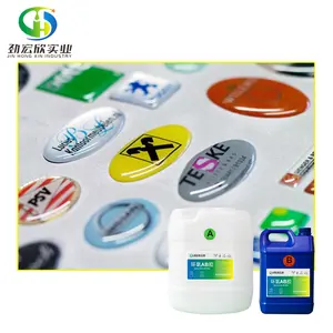 Clear Dome Uv Epoxy Hars Ab Lijm Voor Ambachtelijke Stickers Hars Zachte Domining Epoxy Gele Weerstand