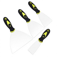 Lot de 4 Spatules à Enduit Multiples, Lames en Acier Carbone Premium, Poignée Ergonomique en Caoutchouc, Idéal pour le Bricolage