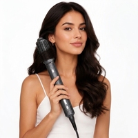 Styler à air chaud BLDC 6-en-1, lisseur ionique portable, brosse à friser, séchage, 3 vitesses, alimenté par batterie, moteur 1200W