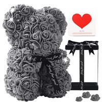 Ourson en peluche géant pour remise de diplôme, 40cm, fausses fleurs, pour la fête des mères, pour saint-valentin, personnalisé, vente en gros