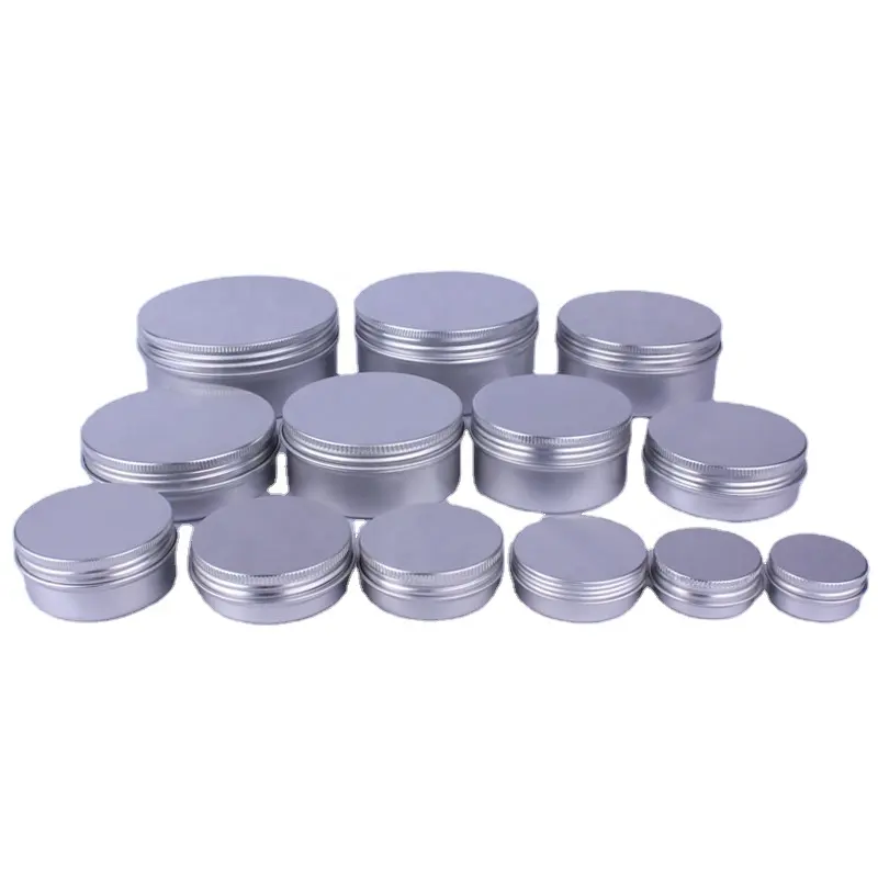 2oz 60g Air Tight Aluminum Screw Lid Metal Mint Candy Tea Can Tin Box Tin Jar