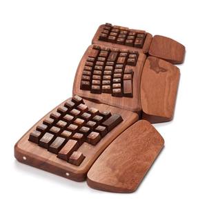 Keyboard mekanis Digital, mahoni Nirkabel ergonomis RGB dengan lampu latar, Keyboard mekanis Digital, baru, Split tiga Mode untuk seks berlawanan - Product Image 5