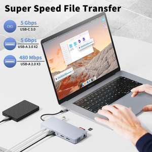 Rocketek OEM ฮับเชื่อมต่อแบบ Type C 1 in 1 ฮับ USB 3.0 ความเร็วสูงสำหรับแล็ปท็อป - Product Image 2