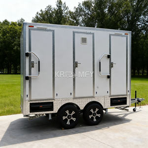 Toilettes portables de luxe pour événements, remorque de salle de bain extérieure, 2025 stations - Product Image 2