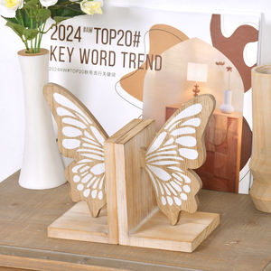 ชั้นวางหนังสือไม้เนื้อแข็งที่ทันสมัยรูปทรงผีเสื้อตกแต่งบ้านห้องเรียน<span class=keywords><strong>โรงแรม</strong></span>การตกแต่งที่สร้างสรรค์ - Product Image 4