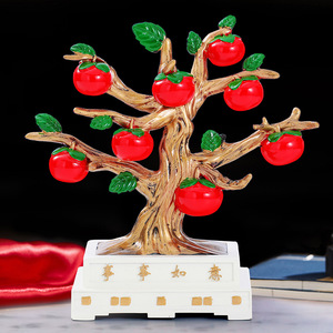 Persimmon <b>Tree</b> Ornament Resin Decorative Plant For Home Living Room Entryway Housewarming Gift - Product Image 4
