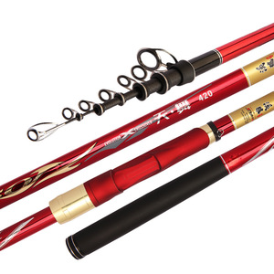 Canne à pêche électroplaquée 5m, action extra rapide, guides SIC, pour la pêche en mer et la pêche en roche, cible : poissons d'eau salée - Product Image 1