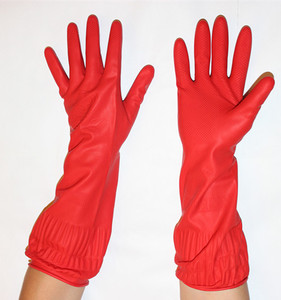 Gants de nettoyage en caoutchouc extra-longs gants