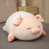 Nuevo Peluche de juguete, muñeco de peluche, cerdo gordo rosa, perezoso, cerdo gigante grande, muñeco de peluche, dinosaurio suave, Animal de peluche ponderado