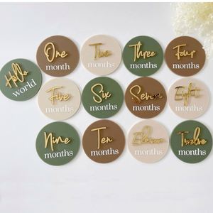Accessoire photo pour nouveau-né : Cercle en acrylique pour étapes importantes de bébé - Product Image 1