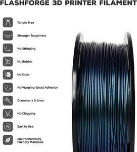 Filament <span class=keywords><strong>Flashforge</strong></span> <span class=keywords><strong>PLA</strong></span> Pro multicolore 1,75 mm 1 kg à changement de couleur pour impression 3D Chine Découpe/Moulage - Product Image 4