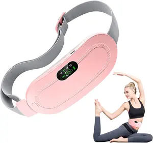 Factory Price Electric Cordless Heating Vibration Lumbar Massage Belly Warmth Menstrual Relief Belt Heating Pad With Massager