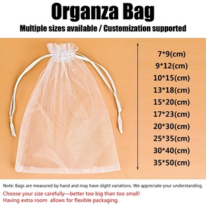 Sacs en <span class=keywords><strong>organza</strong></span> <span class=keywords><strong>rouge</strong></span>, orange, jaune, vert, bleu, indigo, violet, grande, moyenne et petite taille, pochette cadeau pour emballage de parfum et de cosmétiques - Product Image 2