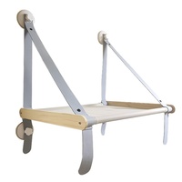 Hamac de fenêtre de perchoir de chat pliable en bois d'usine avec ventouse forte pour chat d'intérieur