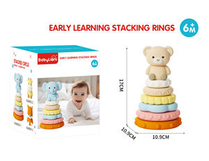 Bloques de goma suave para bebés, juguetes Montessori para bebés, clasificación de apretar, apilamiento y dentición, juguete de aprendizaje temprano para niños pequeños - Product Image 6