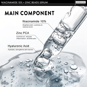 Marque privée Hydratant pour le visage Blanchiment <span class=keywords><strong>de</strong></span> la <span class=keywords><strong>peau</strong></span> Hydrate en profondeur Éclaircit le sérum pour le visage à la niacinamide et aux <span class=keywords><strong>perles</strong></span> <span class=keywords><strong>de</strong></span> zinc - Product Image 5
