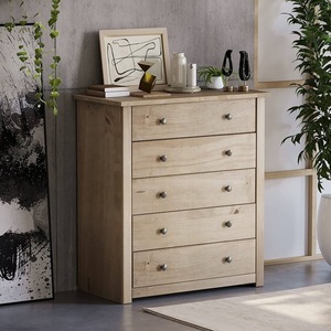 Solid wood drawer storage <b>cabinet</b>, multi-layer <b>corner</b> <b>cabinet</b>, five-drawer style, simple and stylish bedside table for home use. - Product Image 2
