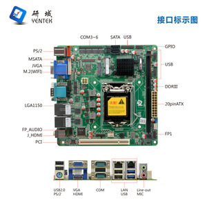 Yanyu P85M1 Mini H81 Industrial Control <b>Motherboard</b> 4th Generation 1150ITX Industrial <b>Computer</b> Dual Network Triple Display 6 Ser - Product Image 3