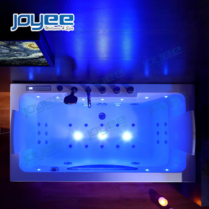 JOYEE Baignoire à remous avec jets de massage légers à LED Baignoire fonction <span class=keywords><strong>jacuzzi</strong></span> 2 jupes latérales bain à remous - Product Image 6