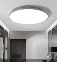 Plafonnier LED moderne et simple en acrylique et métal ultra-mince pour salle de bain, cuisine, couloir, salon, triple protection, intensité variable