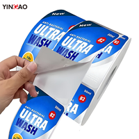Rouleau d'autocollants personnalisés pour lessive, étiquettes de marque imperméables pour détergent et savon pour les mains, autocollants en vinyle personnalisés avec logo pour emballage