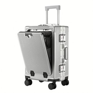 Modern Multifunction Front-Opening ABS/PC Frame Luggage Side Latch Large Capacity Spinner <b>Suitcase</b> TSA Lock Hard Shell Carry - Product Image 2