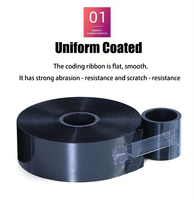 Cinta de Resina para Impresión por Transferencia Térmica de 33 mm x 600 m, Cinta TTO de 55 mm x 900 m para Impresora de Codificación de Fechas, 55 mm x 1100 m