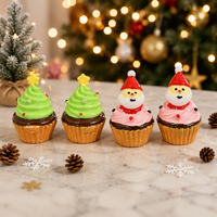 Petit gâteau artisanal en résine de haute qualité, Mini cadeau en résine, ornements de noël pour bricolage, décorations de gâteau d'anniversaire, de bureau