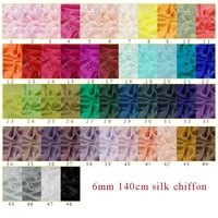 100% soie unie pure mousseline de soie tissu soie mousseline de soie tissu 6mm soie mousseline de soie Hijab accepter la teinture personnalisée