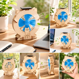 Kit de bricolage OKYN-G6795 : Ventilateur en bois à énergie solaire, expérience scientifique éducative, activité STEM, jouet - Product Image 4