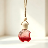 Flacon diffuseur en verre vide de 10 ml à dégradé de couleurs, avec bouchon à vis et corde de suspension, pour désodorisant de voiture
