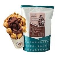 HENGZHI Bubuk Es Krim Instan, Campuran Es Krim Beku, Bahan Baku Untuk Toko Minuman dan Kios Es Krim