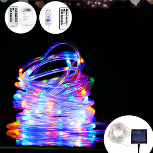 Solar Led <b>Light</b> String 10M Color Changing Water Resistant Outdoor Garden Decoration With Remote Control And Solar <b>Panel</b> - Product Image 1
