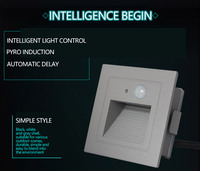 HOTOOK-Lampe d'escalier LED à détecteur de mouvement intelligent encastrée aux normes européennes, applique murale encastrée en aluminium
