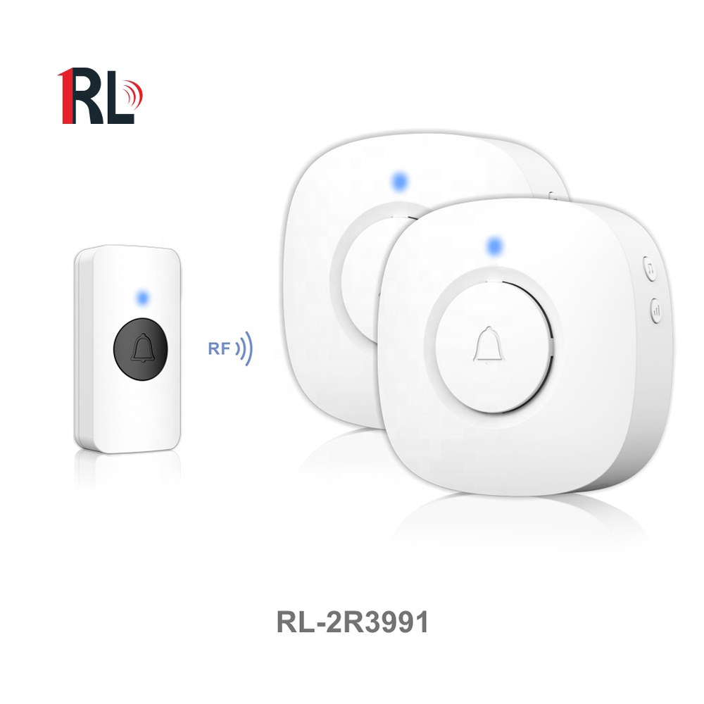 91 Easy to install smart home waterproof wireless wifi doorbell wireless AC ring doorbell with two receivers