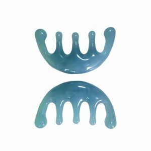 blue color five teeth resin scalp <b>massage</b> comb - Product Image 6