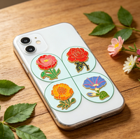 Ornement Métallique Créatif en Forme de Bouteille de Parfum, Motif Fleur, Plante, Champignon – Cadeau Romantique pour Amoureux, Autocollant de Téléphone Personnalisé, Vente en Gros