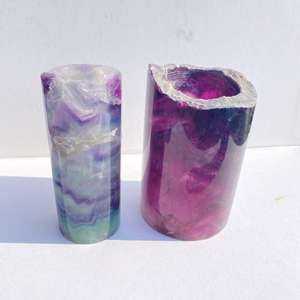 Lampada in Pietra Naturale di Fluorite di Alta Qualità con Design Arcobaleno, Luce Notturna Feng Shui Fai-da-Te, Regalo - Product Image 2