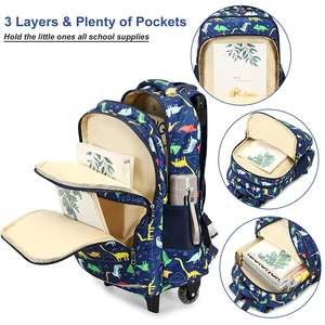 Nuovo arrivo dinosaur kindergarten children kids school trolley zaino borse <span class=keywords><strong>per</strong></span> ragazzi - Product Image 3
