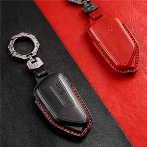 Custodia portachiavi per auto fatta a mano in vera pelle per 2020-2024 VW ID3 ID4 MK8 Golf GTI Skoda Octavia custodia intelligente per chiave - Product Image 2