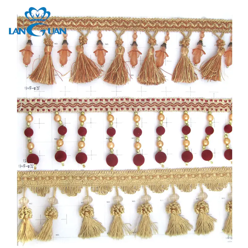 curtain accessory Beaded Lace Curtain tassel fringe